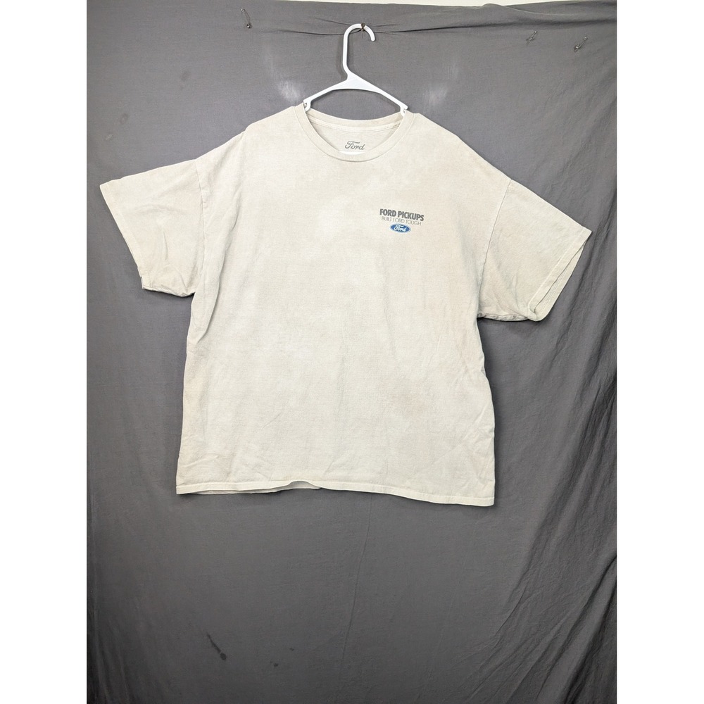 Ford Built Ford Tough Pickups Graphic T-Shirt Tan Mens XL 7348